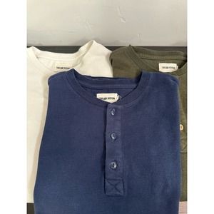 (3) Taylor Stitch Henley Long Sleeve T Shirts Size 40 (Large) Bundle